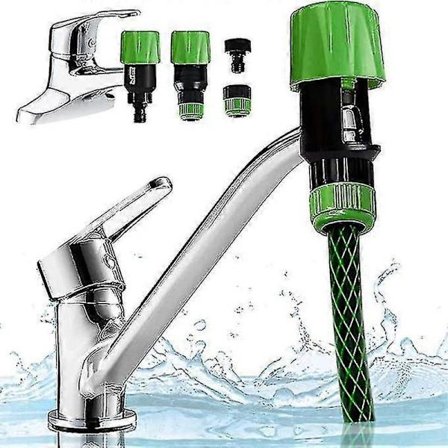 Kjøkkenhage Vannkran Slange Hurtigkobling Adapter Verktøy, Universal Kran Tilkoblingsadapter Kjøkkenrør Koblingsbeslag Boris-FA-