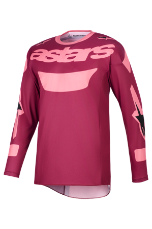 Crosstrøje Alpinestars Racer Riway Mørkerød/Koral XL