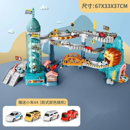 Løve dinosaur Panshan jernbane bil lite tog avbrudd gjennom eventyr med lyd og lys