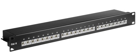 MicroConnect CAT6 24 port 19" Patch Panel,