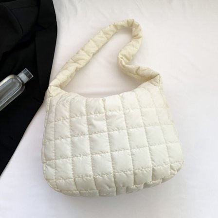Axelväska Puffy Handväska VIT