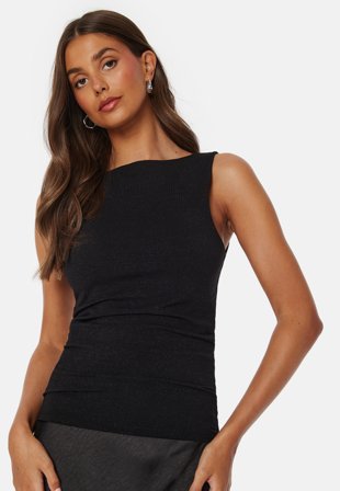 ONLY Roma S/L 2-Ways Shine Top Black Klær