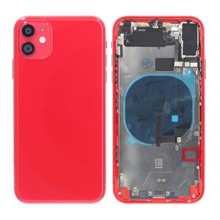 iPhone 11 Baksida med Komplett Ram Premium - Röd