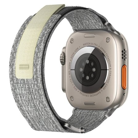 Apple Watch Ultra 2 Ultra 49mm / Series 9 8 7 45mm / 6 5 4 SE (2022) SE (2023) SE 44mm / 3 2 1 42mm Watch band Nylon Loop Strap - Light Grey
