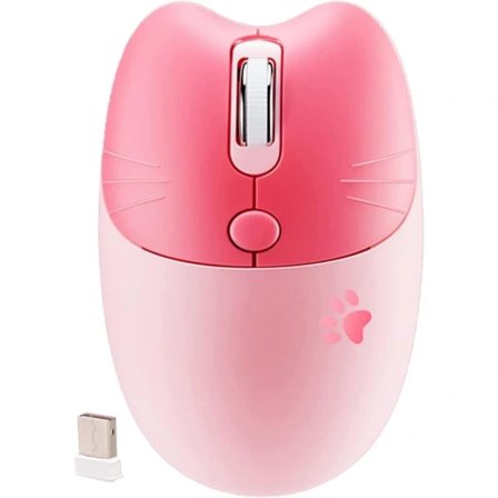 Trådløs Mus Søt Datamus 1600 DPI Mindre Støy Bærbar USB-mus Trådløs Mus for PC Laptop Notebook MacBook Jentegave (Rosa)