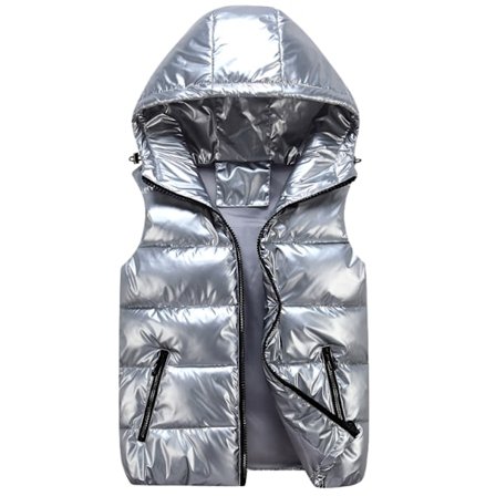 Unisex Skinnende Ermeløs Jakke Puffer Vest