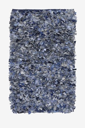 Mattbolaget - Teppe Zigge - Blå - Lugg- & ryetepper - 75X180 - Fra Homeroom