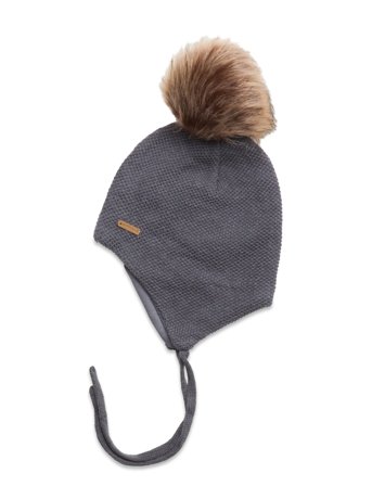 Minymo | Hat W. Detachable Fake Fur | 9-12M
