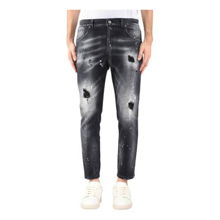 Dondup, Skinny Jeans Zwart, Heren, Maat:W33,Katoen