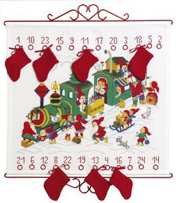 Broderipakke Kalender Julegavetoget - Permin