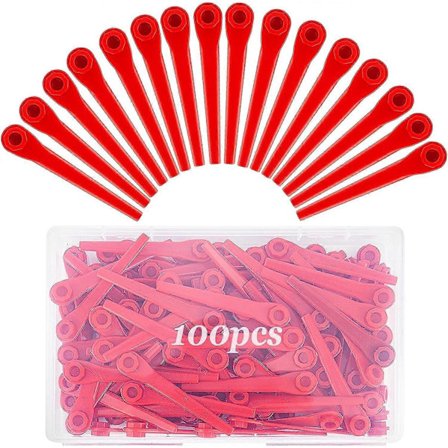 100 kpl Muoviteriä Yhteensopiva Siimaleikkurin Kanssa, Vaihtoterät Puutarha- ja Nurmikonreunaleikkuriin