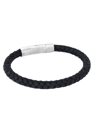 by BILLGREN Loui | Läderarmband Armband Herr Svart 19 cm