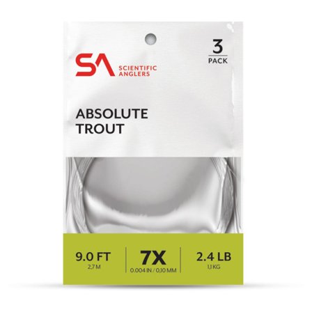 SA Absolute Trout Leader 3-pack 9' 7X (0,10 mm)