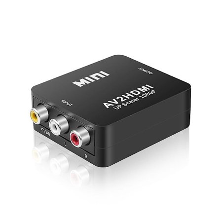 AV/RCA CVBS till HDMI-kompatibel Adapter 1080P Videokonverterare Mini AV2HDMI-kompatibel Adapter Konverteringsbox för HDTV-projektor [DB]