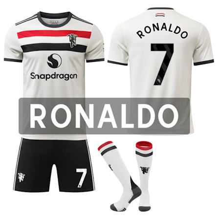 Man Utd 2024-25 Fotballdrakt med Sokker - Voksen & Barn, Ronaldo Nr. 7