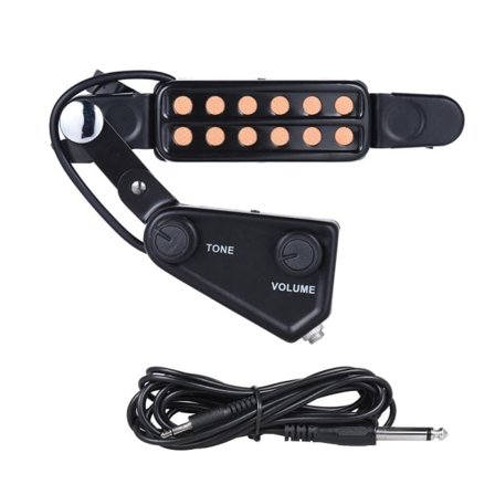 TG 12-hulls Mikrofon for Akustisk Gitar Svart