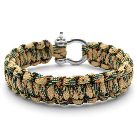 Sandfarvet Paracord Armbånd til mænd - Paracord armbånd