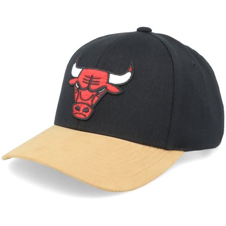 Mitchell & Ness - Hatstore Exclusive x Chicago Bulls Suede Visor Black Adjustable Adjustable Black Cap - NBA @ Hatstore