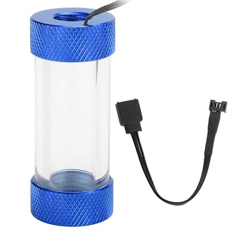 G1/4 Hun Gevind Vandkølingsfilter Metal PC Computer Køler Filter Med Lys (Blå)