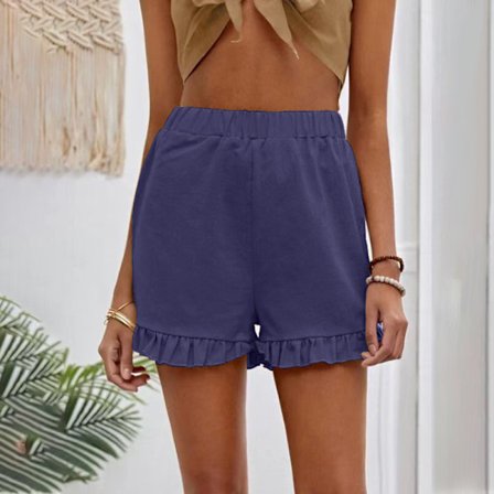 Naisten rantashortsit Elastic Wais -shortsit Hot Pants.