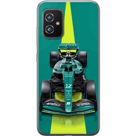 Yhteensopiva Puhelinkuori Asus Asus Zenfone 8 Aston Martinin Formula 1 -auto vihreässä kilpailumuotoilussa, jossa on moderni studiosentuntma