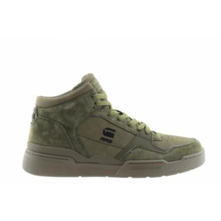 G-star, G-Star Raw Attacc Heren Sneakers Mid Olijf Groen Groen, Heren, Maat:43 EU,voering