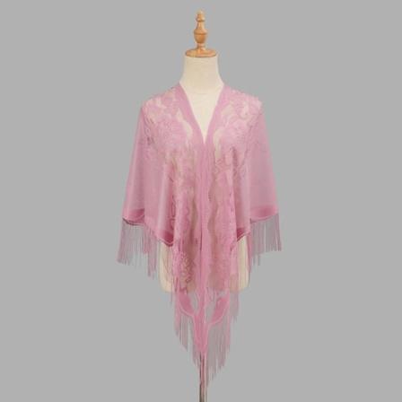 Kvinnors Sjal Aftonbal Cape MÖRKROSA dark pink