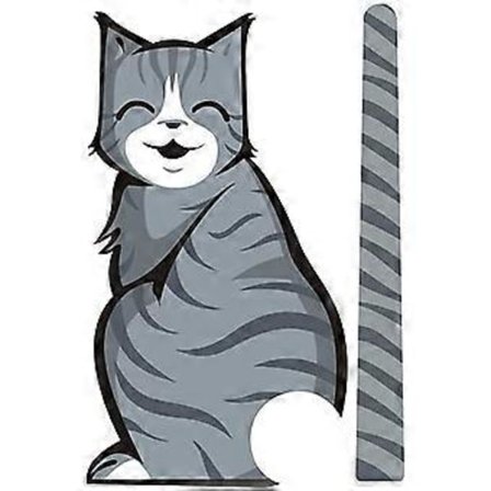 Söpö Kissa Auton Tuulilasinpyyhkijän Tarra Sarjakuva Kissa Heiluva Häntä Auton Ikkuna Tarra Hauska Eläin Autotarra