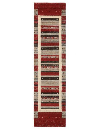 Paski Mały Gabbeh Loribaft Dywan 80X305 Wełna