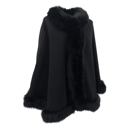 Levinsky Chadron Cape Sort, Dame Poncho, Størrelse: ONE Size