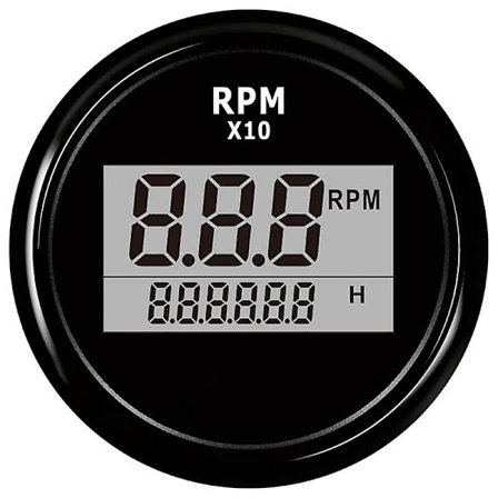 Veneen LED digitaalinen kierroslukumittari moottorin tuntimittari perämoottori matkailuauto RPM-mittari[HK]
