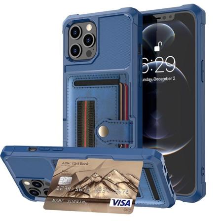 Smidigt Skal med Kortfack - iPhone 12 Pro Max Blå