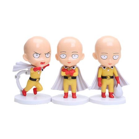 3 stk./sæt Ones Punchs Mans Action Figur Saitama Sensei Figur Nøglering Vedhæng Dukkelegetøj 10 cm