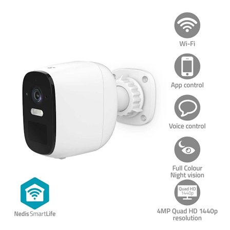 SmartLife Outdoor Camera | Wi-Fi | Valokeila | 4MP Quad HD 1440p / 2560x1440 | Panin kallistus | IP66 | Max. akun kesto: 10 kuukautta | Pilvitallennus