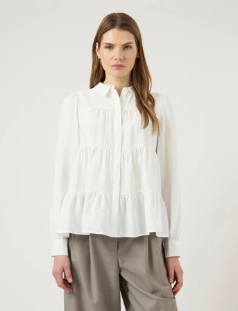 YAS Yaspala Ls Shirt S. Noos - White - S