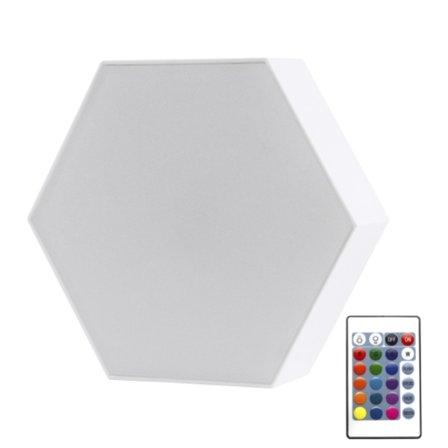 LED Quantum Honeycomb Nattlampa RGB Atmosfär Dekorativ Ljus - Fjärrkontroll(Färgglad)