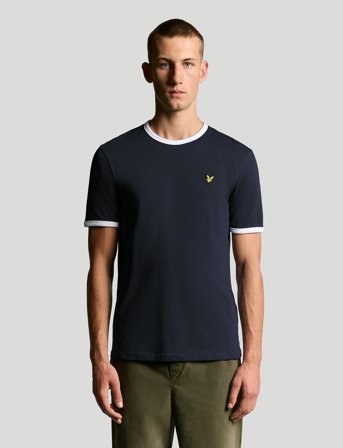 Lyle & Scott Ringer T-Shirt - Navy - L