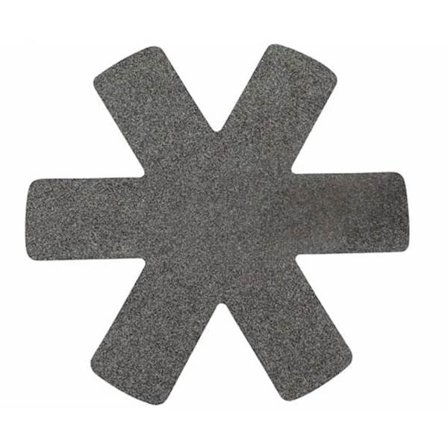 Staplingsskydd set om 5 för stekpannor, kastruller och skålar av filt -38cm - pannskydd kastrullskydd - stjärnform grå