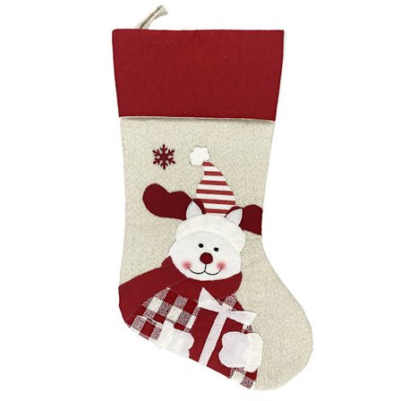 Juletræsophæng Julesok Julemand Snemand Gave Slikpose