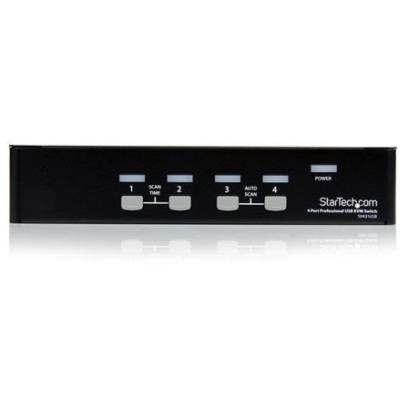 StarTech 4 Port Professional VGA USB KVM Switch with Hub - KVM-svitsj - 4 porter