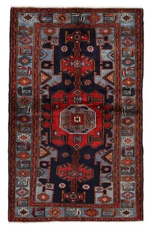 Hamadan Rug Oriental Black/Dark Red (Wool, Persia)