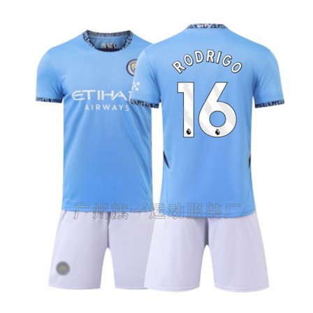 Manchester City FC Rodri #16 Kotipaita, Jalkapalloharjoituspaita Lapsille & Aikuisille, Joululahja, Syntymäpäivälahja Rodri{AZC} Rodri 16