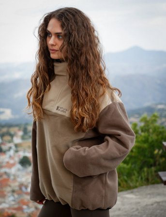 Rethinkit Studios Polar Fleece Uni Campfire - Brown - M