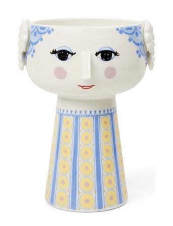 Bjørn Wiinblad Eva Vase H18.5 Blå - Multi/patterned - H18.5CM 13