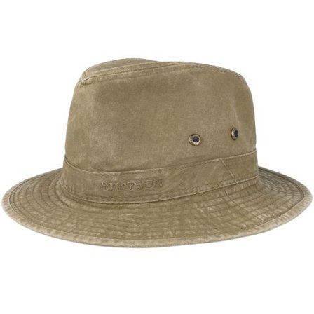 Stetson - Grön traveler Hatt - Delave Organic Cotton Olive Traveller @ Hatstore