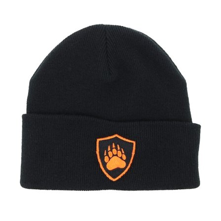 Hunter - Schwarz cuff Mütze - Crestprint Black Fold Beanie @ Hatstore