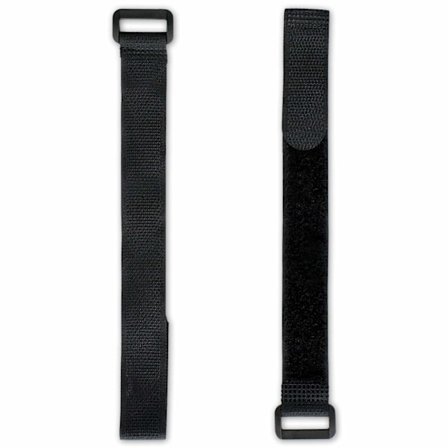 5 x 50cm Mustat tarranauhat lenkillä, 20mm leveä, tarranauhakiinnitys, uudelleenkäytettävä nyloninen nippuside