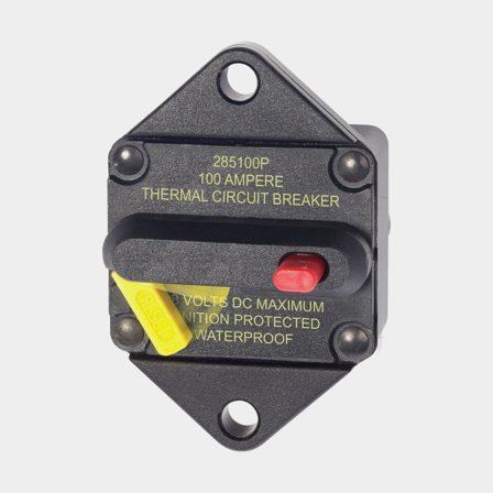 Automatsikring Blue Sea Systems Circuit Breaker 285 Panel Mount, 100 A, M6, 48 V DC