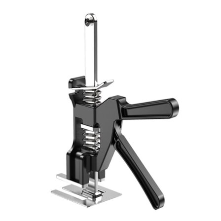 Nostin käsikäyttöinen laattakorkeuden säätö, kaapin asennus, varkaudenesto-ovi, tiiliseinä, korkea pyörivä musta