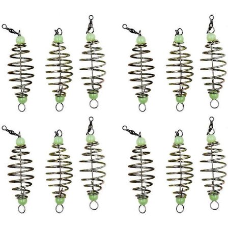 24 stk. agnfælde bur feeder kurv stativ tyk agn feeder karpe lokkemad